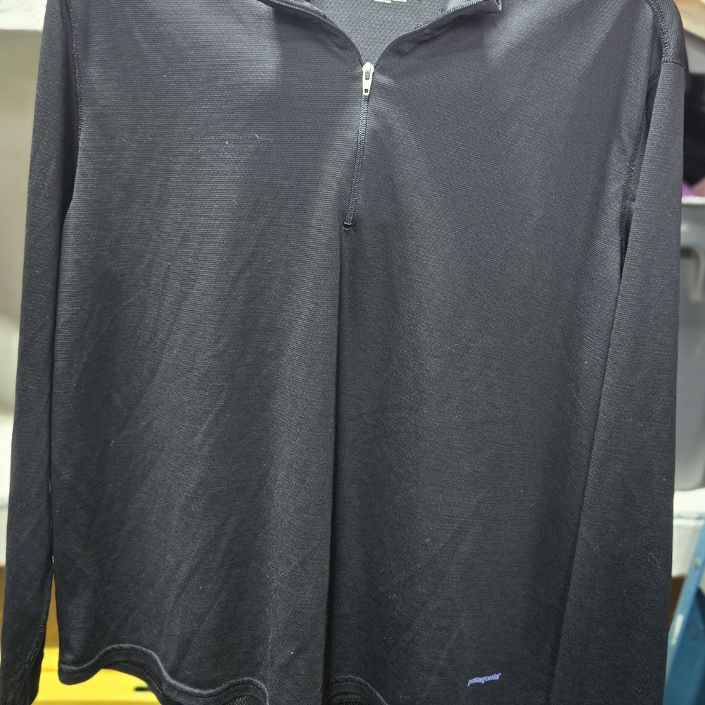 Patagonia Black Quarter-Zip Long Sleeve Shirt